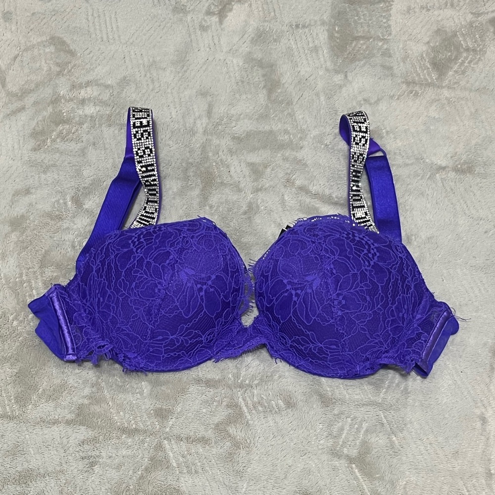 Victoria Secret Bombshell Glitter Strap Bra